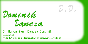 dominik dancsa business card